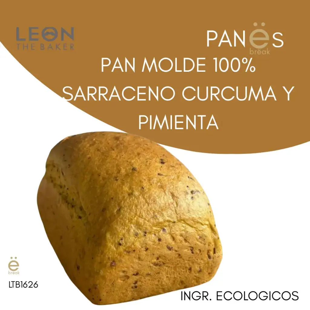 [LTB1626] LTB · PAN MOLDE 100% SARRACENO CURCUMA Y PIMIENTA